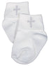 Little Things Mean A Lot Unisex White Cotton Embroidered Ankle Socks 0-5 - SophiasStyle.com
